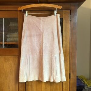 Vintage Banana Rep leather skirt dusty mauve